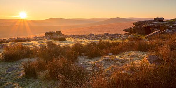 Sunset at Dartmoor national park